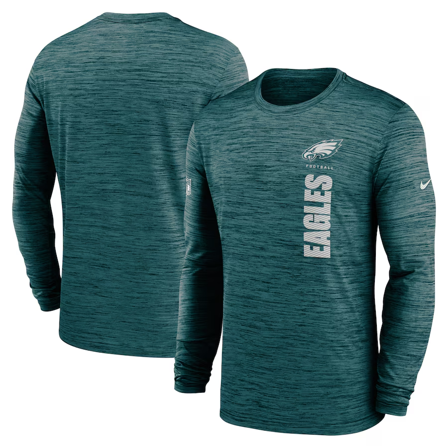 Men Philadelphia Eagles green 2024 Nike NFL long sleeve t shirts->nfl t-shirts->Sports Accessory